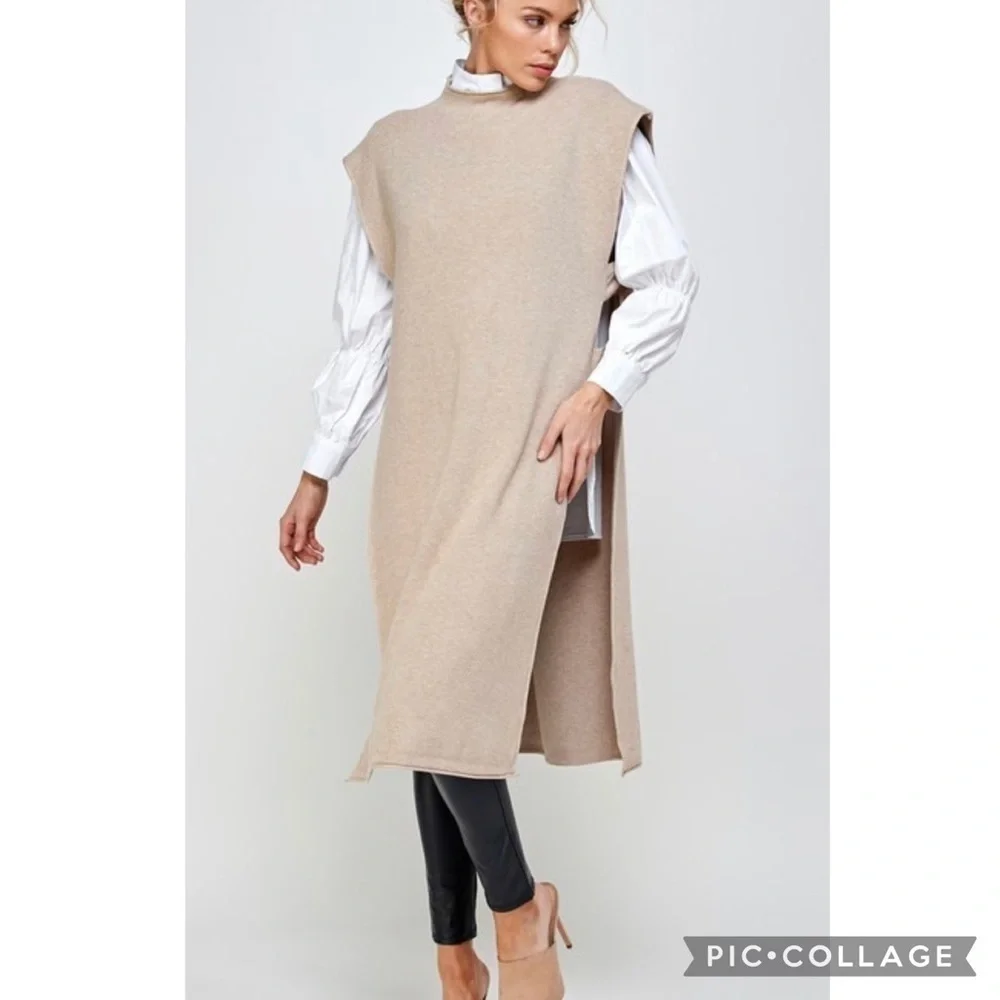 Black Midi Sweater Vest - Picture 4 of 6